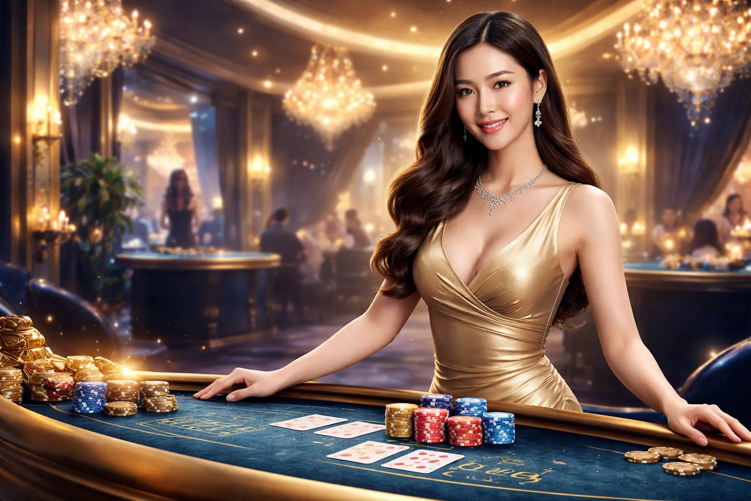 Sảnh casino trực tuyến sang trọng tại fbet8